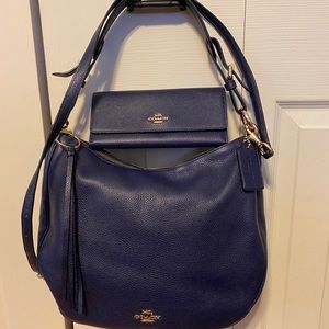 Coach Sutton Cadet Blue with matching Wallet